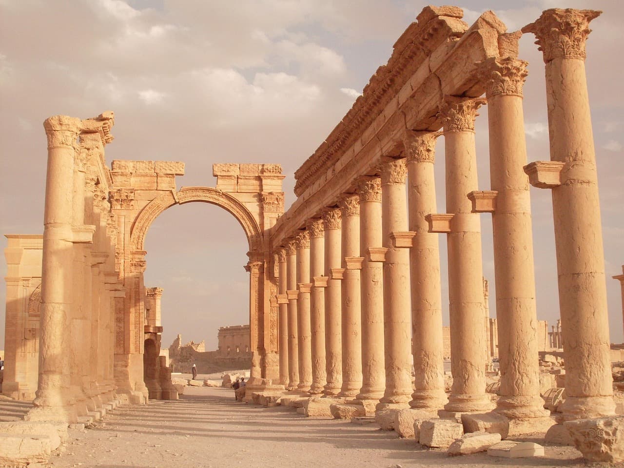 Ancient stone columns in Syria